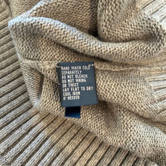 Polo Ralph Lauren Quarter Zip Cotton Sweater Gray and Navy Size Medium - Picture 10 of 11